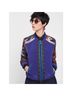 Desigual 100% Viscose 100% Polyester Floral Purple Jacket Size L - photo 4