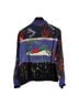 Desigual 100% Viscose 100% Polyester Floral Purple Jacket Size L - photo 1
