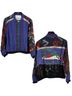 Desigual 100% Viscose 100% Polyester Floral Purple Jacket Size L - photo 3