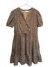 Vineyard Vines 100% Polyester 100% Polyester Leopard Print Tan Black Casual Dress Size L - photo 1