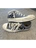 Converse 100% Cotton Gray Black White Sneakers Size 8 - photo 4
