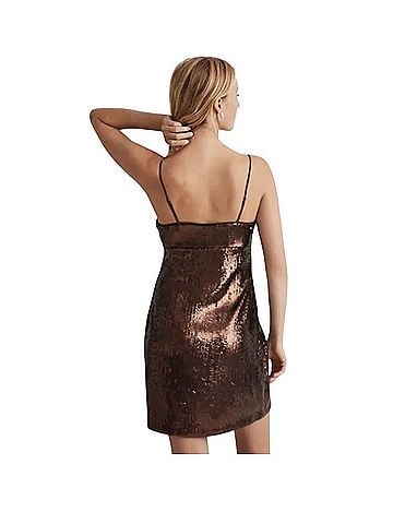 Madewell Marilyn Sequin Slip Mini Dress Casual Dress (view 2)