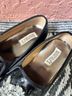 Badgley Mischka Black Silver White Flats Size 7 1/2 - photo 16