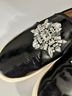 Badgley Mischka Black Silver White Flats Size 7 1/2 - photo 11
