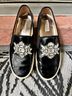 Badgley Mischka Black Silver White Flats Size 7 1/2 - photo 14