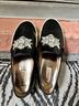 Badgley Mischka Black Silver White Flats Size 7 1/2 - photo 13