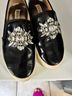 Badgley Mischka Black Silver White Flats Size 7 1/2 - photo 12