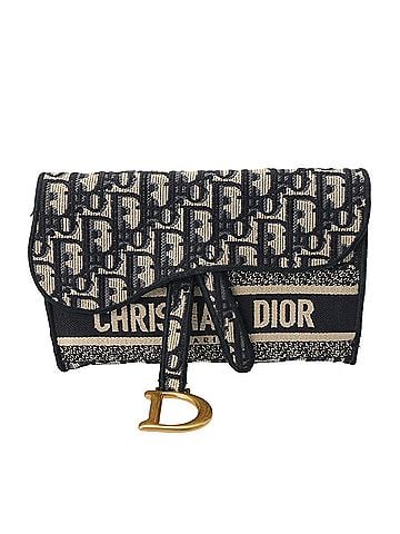 Christian Dior CHRISTIAN DIOR Christian Dior Mini Shoulder Bag Blue Women's Canvas B Rank Used Ginzo (view 2)