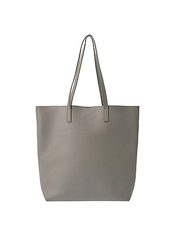 Saint Laurent SAINT LAURENT Saint Laurent Shopping Tote Bag, Gray, 454203, Women's, Calfskin B Rank, Used, Ginzo (view 2)