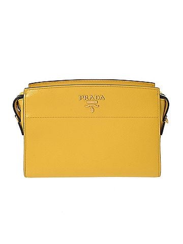 Prada PRADA Prada Yellow 1BH104 Women's Saffiano Leather Shoulder Bag AB Rank Used Ginzo (view 2)