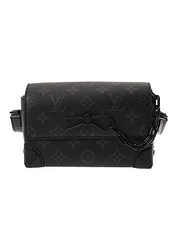 Louis Vuitton LOUIS VUITTON Louis Vuitton Monogram Eclipse Steamer Wearable Wallet Black M81852 Men's Canvas Shoulder Bag A Rank Used Ginzo (view 1)