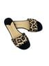 Theory 100% Leather Animal Print Black Tan Sandals Size 6 1/2 - photo 1