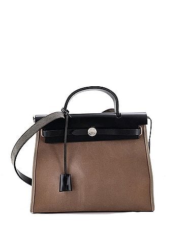 Hermès Herbag Zip Leather and Toile 31 (view 1)