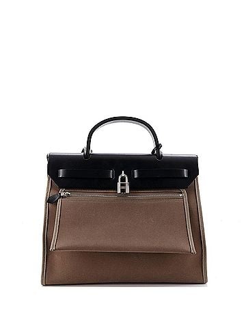 Hermès Herbag Zip Leather and Toile 31 (view 2)