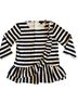 J.Crew 100% Cotton Stripes Black Blue Long Sleeve Blouse Size XS - photo 1