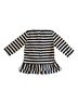 J.Crew 100% Cotton Stripes Black Blue Long Sleeve Blouse Size XS - photo 2