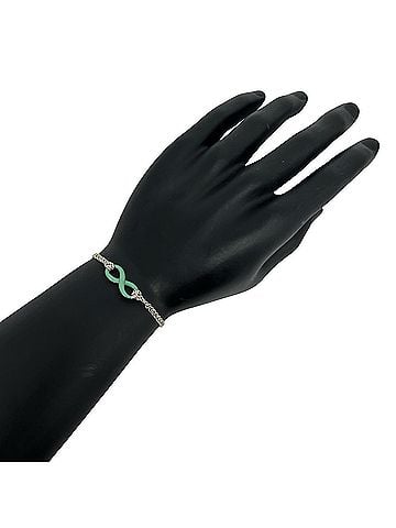 Tiffany & Co. TIFFANY&Co. Tiffany Infinity Double Chain Bracelet, Sterling Silver 925, Silver, 43646 (view 2)