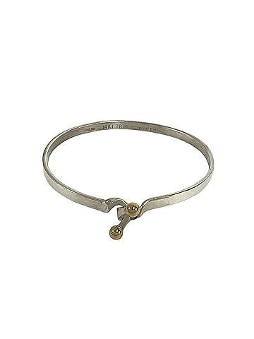 Tiffany & Co. TIFFANY&Co. Tiffany Double Hook Bangle, Sterling Silver 925, 18K Yellow Gold Bracelet, 00599 (view 1)