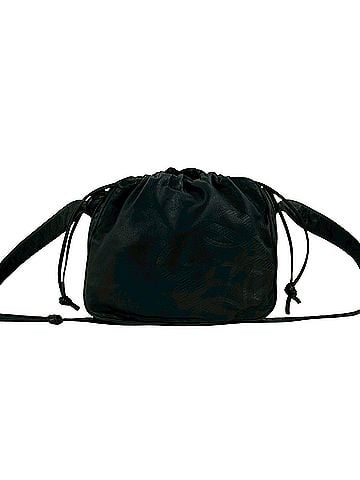 Loewe LOEWE Vintage Anagram Logo Nappa Leather Drawstring Mini Shoulder Bag/Pouch, Black, 34797 (view 1)