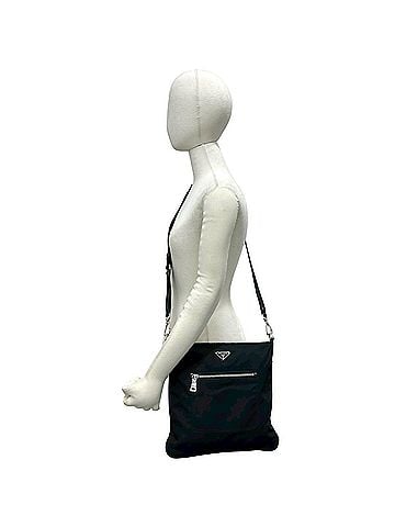 Prada PRADA Prada Triangle Logo Plate Hardware Tessuto Nylon Patent Leather Shoulder Bag Pouch Sacoche Black 94313 (view 2)