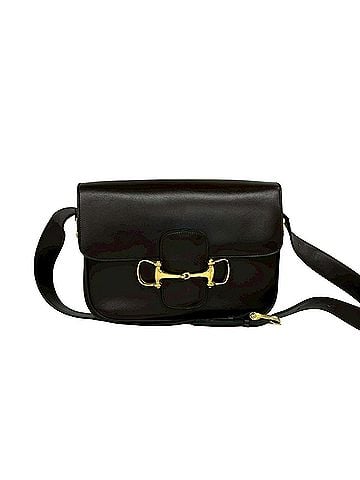 Céline CELINE Vintage Horsebit Logo Hardware Calf Leather Semi-One Shoulder Bag Brown 30446 (view 1)