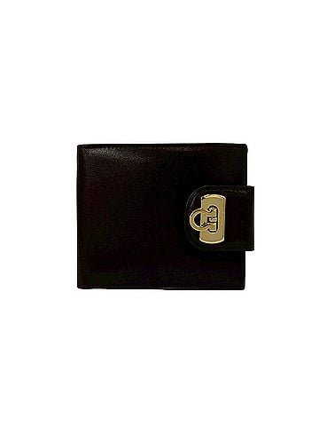 Salvatore Ferragamo Salvatore Ferragamo Gancini hardware leather bi-fold wallet, brown, 30513 (view 1)