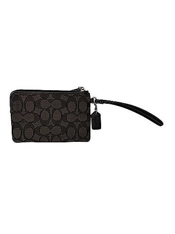 Coach Signature Jacquard Zip Wristlet Makeup Bag (view 2)