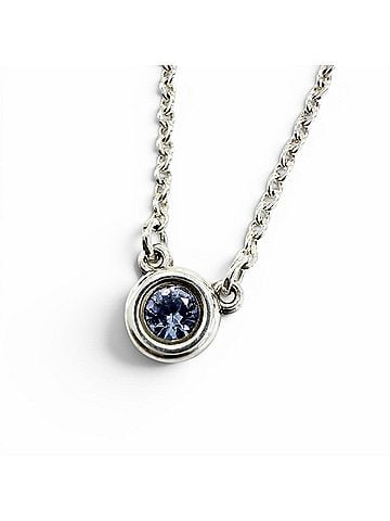 Tiffany & Co. TIFFANY&Co. Tiffany & Co. Elsa Peretti Color by the Yard Tanzanite Pendant AG925 Necklace Silver Blue Weight 1.6g Women's (view 1)