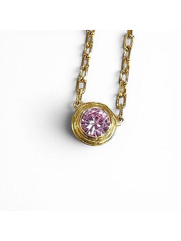 Cartier Cartier B7218400 Damour Pendant Pink Sapphire 750 (PG) Necklace, purchased December 2013, Gold, Pink, Total Weight 2.73g, Women's. (view 1)