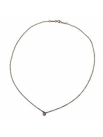Tiffany & Co. TIFFANY&Co. Tiffany & Co. Elsa Peretti Diamond by the Yard Single Pendant, approx. 0.12ct, 750 (YG) Yellow Gold Necklace, Weight 2.21g, Women's. (view 2)