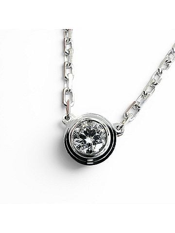Cartier Cartier DDX971 Damour SM Diamond Necklace 750 (WG) Pendant White Gold Weight 2.82g Women's (view 1)