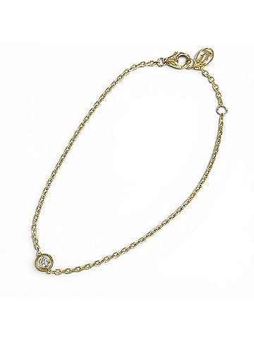 Cartier Cartier Damour LM Diamond Bracelet AU750 (YG), purchased September 2025, 18.6cm, 0.13ct diamonds, yellow gold, total weight 2.0g, women's, with box. (view 1)