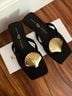 Katy Perry Black Gold Sandals Size 5 - photo 1