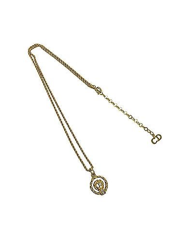 Christian Dior Christian Dior CD Logo GP Chain Necklace, Gold, Item No. 26701 (view 1)