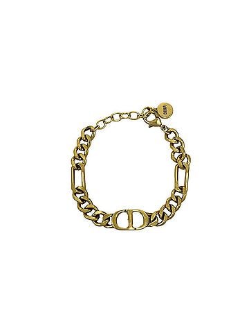 Christian Dior Christian Dior CD Logo Motif GP Chain Bracelet, Gold, Item No. 17450 (view 1)