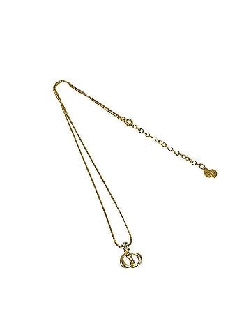 Christian Dior Christian Dior Vintage CD Logo Motif GP Necklace, Gold Accessory 91705 (view 1)