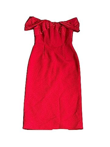 Rebecca Vallance REBECCA VALLANCE Chiara off-the-shoulder cloqué and taffeta midi dress Cocktail Dress (view 2)