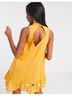 ASOS 100% Polyester 100% Nylon 100% Cotton Solid Yellow Casual Dress Size 6 - photo 3