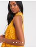 ASOS 100% Polyester 100% Nylon 100% Cotton Solid Yellow Casual Dress Size 6 - photo 9