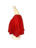 kopal 100% Cotton Floral Polka Dots Red White Long Sleeve T-Shirt Size XS - photo 5