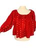 kopal 100% Cotton Floral Polka Dots Red White Long Sleeve T-Shirt Size XS - photo 11