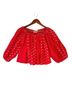 kopal 100% Cotton Floral Polka Dots Red White Long Sleeve T-Shirt Size XS - photo 7