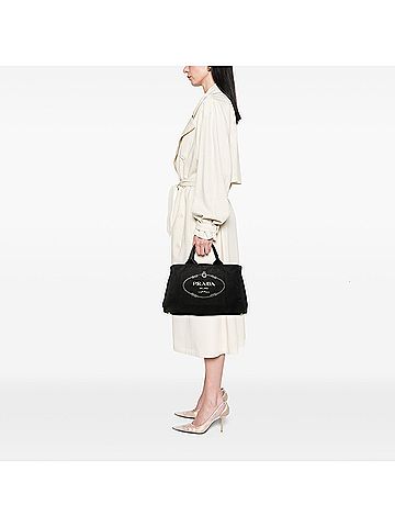 Prada Large Canvas Canapa Logo Satchel (view 2)