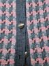 Talbots 65% Cotton 20% Polyester 13% Acrylic 2% Other 100% Linen Houndstooth Pink Blue Blazer Size L - photo 5