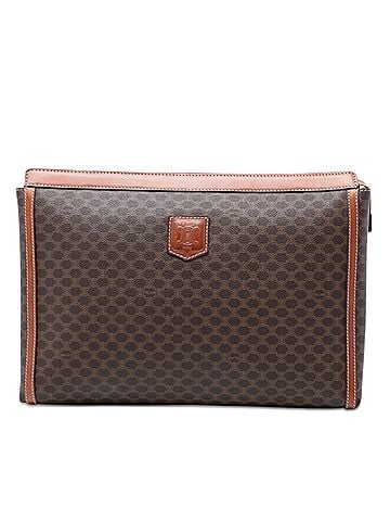 Céline Macadam Coated Canvas Clutch (view 1)