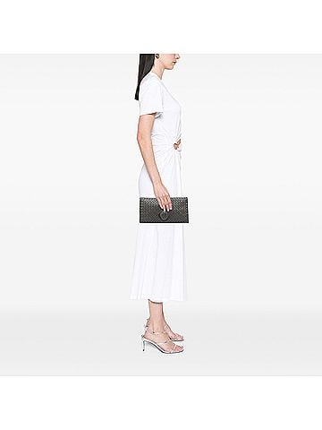 Bottega Veneta Nappa Intrecciato Turn Lock Clutch (view 2)
