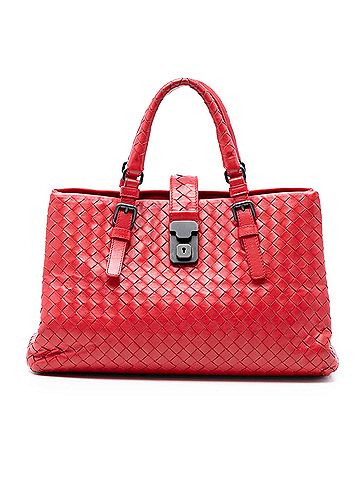 Bottega Veneta Small Nappa Intrecciato Roma Satchel (view 1)