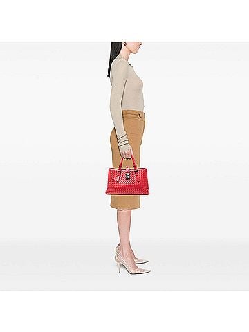 Bottega Veneta Small Nappa Intrecciato Roma Satchel (view 2)