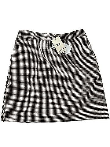 Mango MANGO Brown Check Mini Skirt Formal Skirt (view 2)