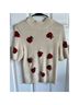 Anthropologie Print Ivory Red Multi Color Pullover Sweater Size M - photo 9